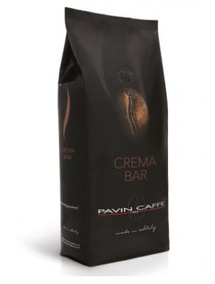 silná italská káva crema bar v černém obalu