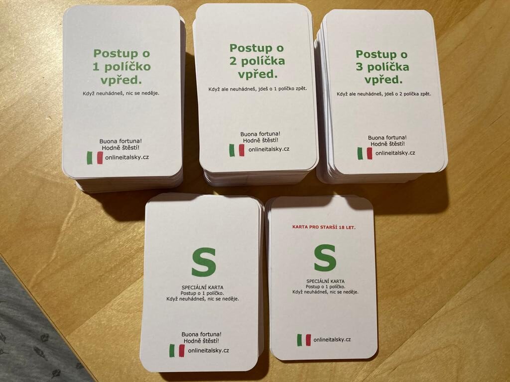 herní kartičky hry italsky hravě